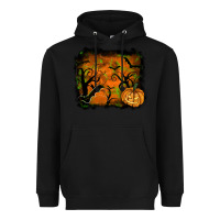 Black Halloween Background Heavyweight Hoodie - RanaPortraitStore
