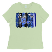 Matcha Back the blue brushstrokes Ladies Tee - FaDigitalArtStudio