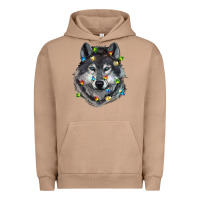 Pigment Burro Christmas with wolf Urban Hoodie - RanaPortraitStore