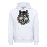 White Christmas with wolf Urban Hoodie - RanaPortraitStore