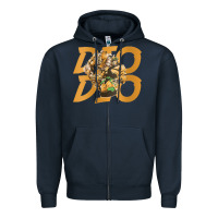 Navy jojo bizarre Zipper Hoodie - DesigneFamous