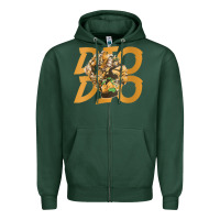 Sports Green jojo bizarre Zipper Hoodie - DesigneFamous