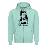Seafoam frida kahlo Zipper Hoodie - DesigneFamous