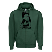 Sports Green frida kahlo Zipper Hoodie - DesigneFamous