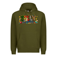 Army Green Christmas Jolly Teacher Premium Hoodie - Artiststas