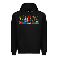 Black Christmas Jolly Teacher Premium Hoodie - Artiststas