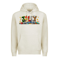 Oatmeal Heather Christmas Jolly Teacher Premium Hoodie - Artiststas