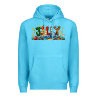 Ocean Blue Christmas Jolly Teacher Premium Hoodie - Artiststas