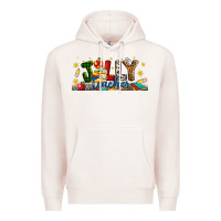 Pale Pink Christmas Jolly Teacher Premium Hoodie - Artiststas