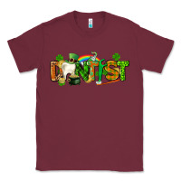 Burgundy St. Patrick's Day Dentist Classic Tee - CowGirlArtShop