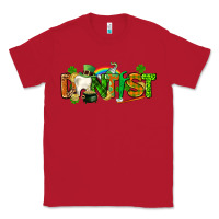 Red St. Patrick's Day Dentist Classic Tee - CowGirlArtShop