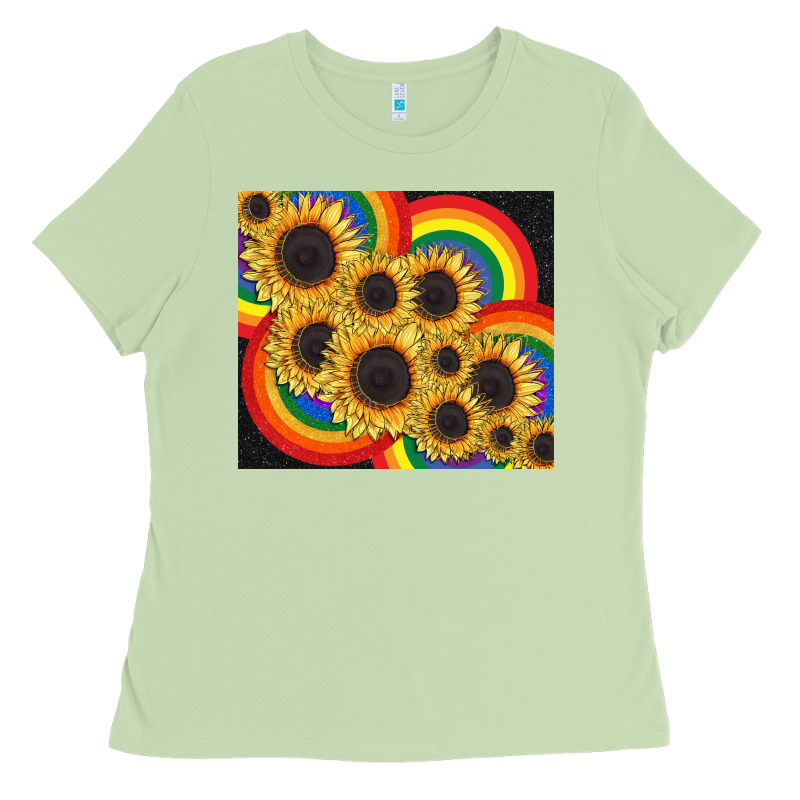 Pride Sunflower Tumbler Ladies Tee by FaDigitalArtStudio | Teevron