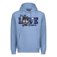 Colony Blue for the love of the wolves Premium Hoodie - RanaPortraitStore