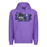 Purple for the love of the wolves Premium Hoodie - RanaPortraitStore