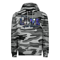 Slate Camo for the love of the wolves Premium Hoodie - RanaPortraitStore