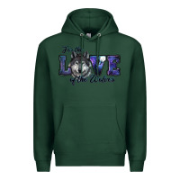 Sports Green for the love of the wolves Premium Hoodie - RanaPortraitStore