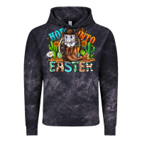 Cloud Black Hop Into Easter Bunny Western Vintage Hoodie - CowhideDigitalArt