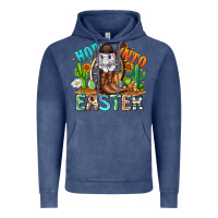 Vintage Denim Hop Into Easter Bunny Western Vintage Hoodie - CowhideDigitalArt