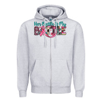 Heather Grey her battle is my battle Zipper Hoodie - JahusDesignShop