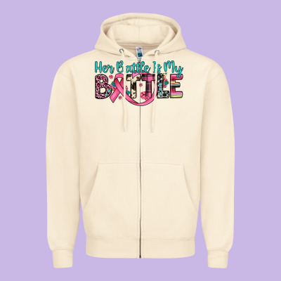 Her Battle Is My Battle Zipper Hoodie Designed By Jahusdesignshop