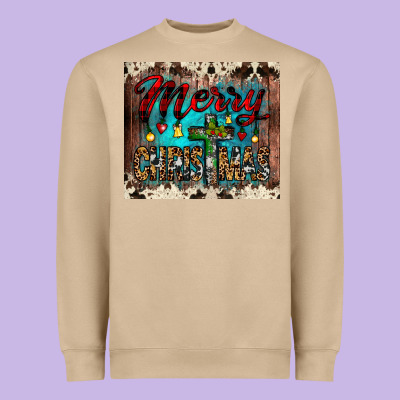 Merry Christmas Cross Tumbler Heavyweight Sweatshirt Designed By Jahusdesignshop