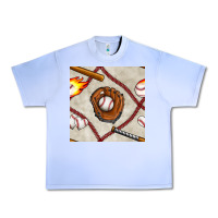 Grape Ice baseball glove and bat seamless pattern Urban Heavy Tee - BundleAndBundleShop
