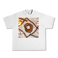 Lunar Rock baseball glove and bat seamless pattern Urban Heavy Tee - BundleAndBundleShop