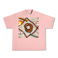 Salmon baseball glove and bat seamless pattern Urban Heavy Tee - BundleAndBundleShop
