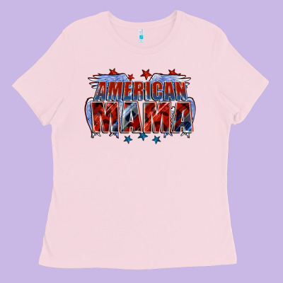 American Mama Mother's Day Ladies Tee Designed By Fadigitalartstudio