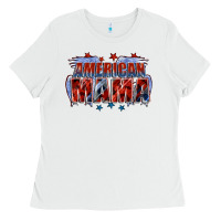 White American Mama Mother's Day Ladies Tee - FaDigitalArtStudio