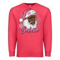 Cardinal pink christmas african american santa believe Premium Sweatshirt - RanaPortraitStore