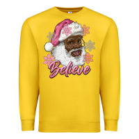 Lemon pink christmas african american santa believe Premium Sweatshirt - RanaPortraitStore