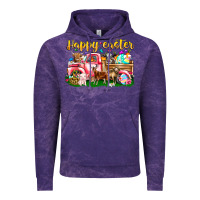 Cloud Purple Happy Easter Animal Car Vintage Hoodie - CowhideDigitalArt