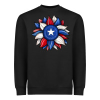 Black sunflower texas flag 2 Heavyweight Sweatshirt - JahusDesignShop