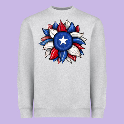 Sunflower Texas Flag 2 Heavyweight Sweatshirt Designed By Jahusdesignshop
