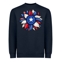 Navy sunflower texas flag 2 Heavyweight Sweatshirt - JahusDesignShop