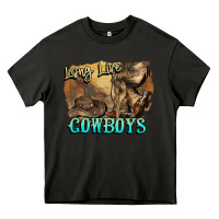 Asphalt Long live Cowboys boots hat Heavy Core Tee - HowdyJamesFarm