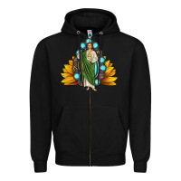 Black san judas gemstone sunflower Zipper Hoodie - JahusDesignShop