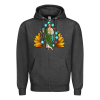 Charcoal Heather san judas gemstone sunflower Zipper Hoodie - JahusDesignShop