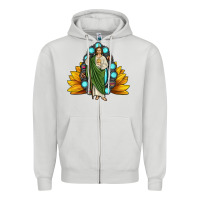 Dove Grey san judas gemstone sunflower Zipper Hoodie - JahusDesignShop