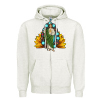Oatmeal Heather san judas gemstone sunflower Zipper Hoodie - JahusDesignShop