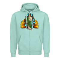 San Judas Gemstone Sunflower Zipper Hoodie | Teevron