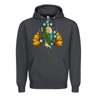Smoke san judas gemstone sunflower Zipper Hoodie - JahusDesignShop