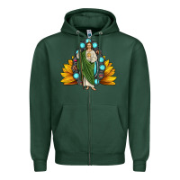 Sports Green san judas gemstone sunflower Zipper Hoodie - JahusDesignShop