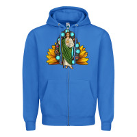True Royal san judas gemstone sunflower Zipper Hoodie - JahusDesignShop