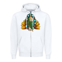 White san judas gemstone sunflower Zipper Hoodie - JahusDesignShop