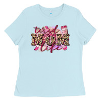Baby Blue Tired mom life Ladies Tee - FaDigitalArtStudio