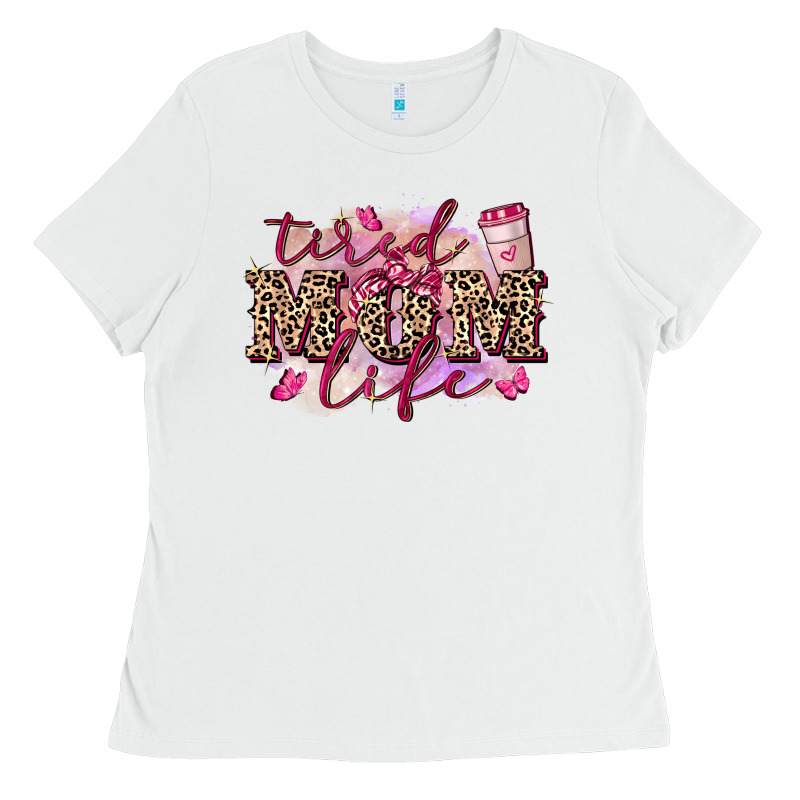 Tired Mom Life Ladies Tee by FaDigitalArtStudio | Teevron