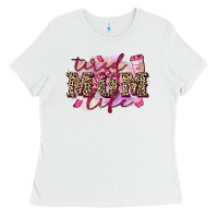 White Tired mom life Ladies Tee - FaDigitalArtStudio