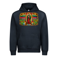 Navy lady of guadalupe serape background Urban Hoodie - Jasminsmagicworld